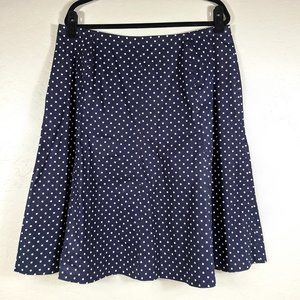 LANDS' END A-Line Polka Dot Knee Length Skirt